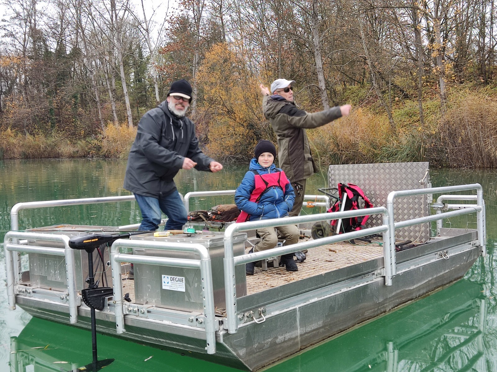 sortie reservoir Rumilly Yves, Romain et Lenny