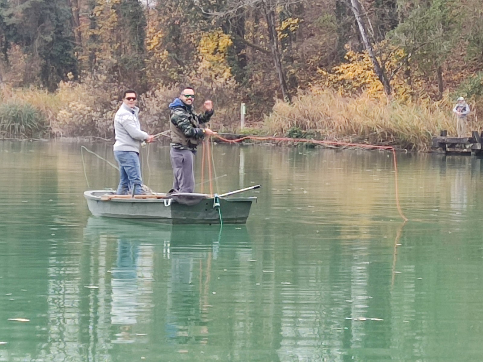 José et Roberto en pleine action de pêche