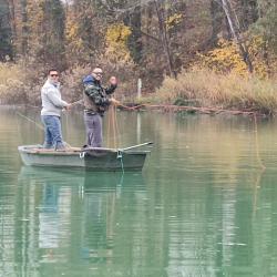 José et Roberto en pleine action de pêche