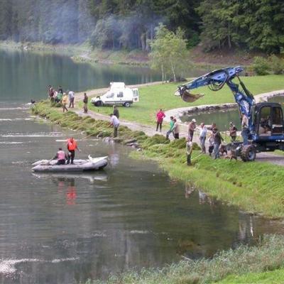 Travaux de nettoyage du lac