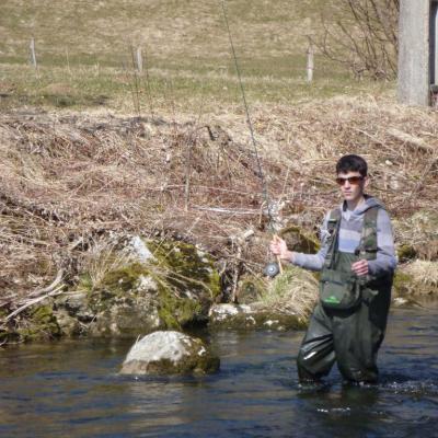 Edouard en action de pêche