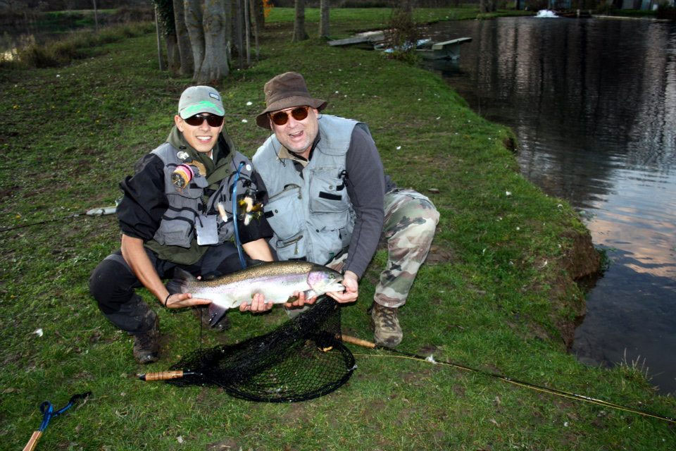 Valentin, une prise dans un des lacs