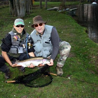 Valentin, une prise dans un des lacs